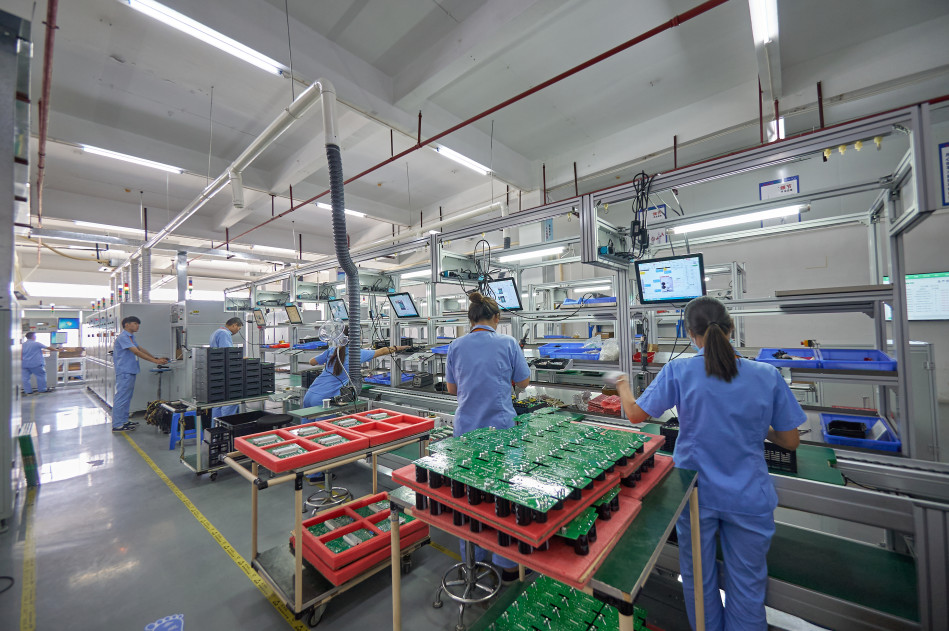 Shenzhen zk electric technology limited  company linea di produzione in fabbrica